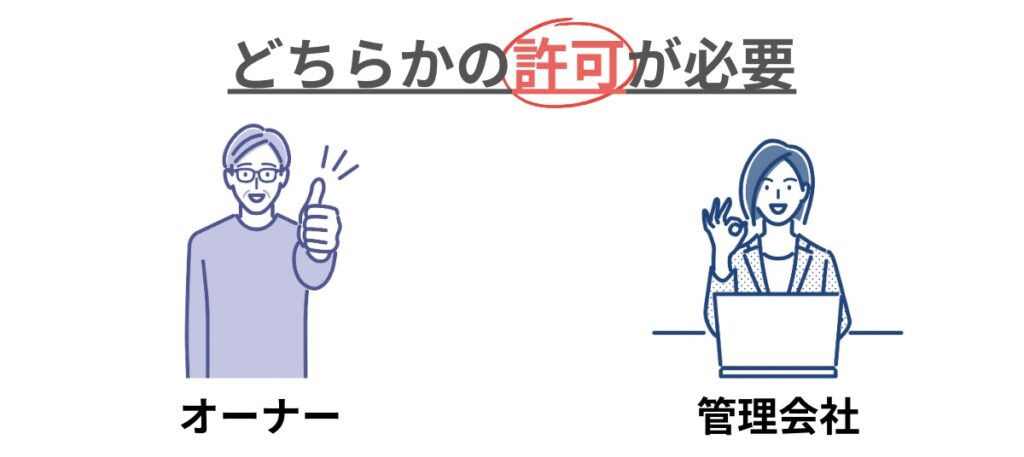 オーナーか管理会社の許可が必要